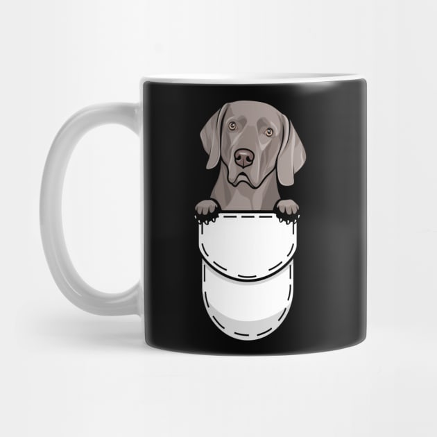 Funny Weimaraner Pocket Dog by Pet My Dog